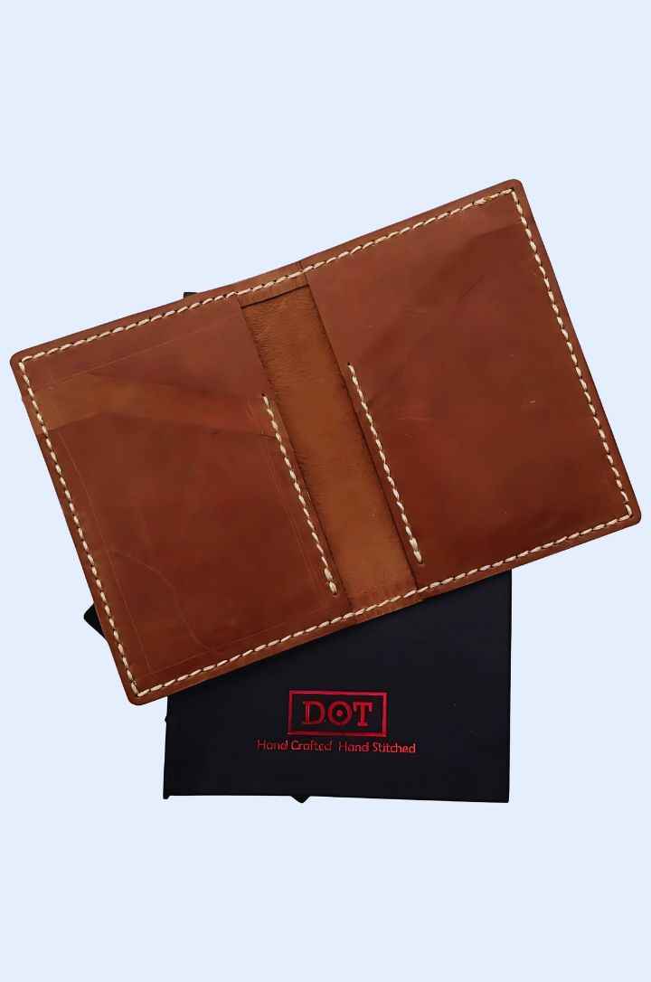 Premium Leather Bifold Wallet – Handcrafted & Durable