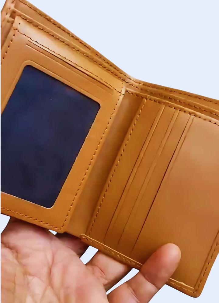 Men's Full Grain Leather Wallet – RFID Blocking & Slim Bifold